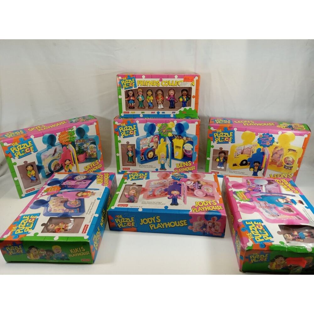 The Puzzle Place Playhouse Sets Original Boxes & Friends Collection Complete Vtg